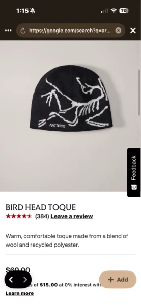 Bird Head Toque 