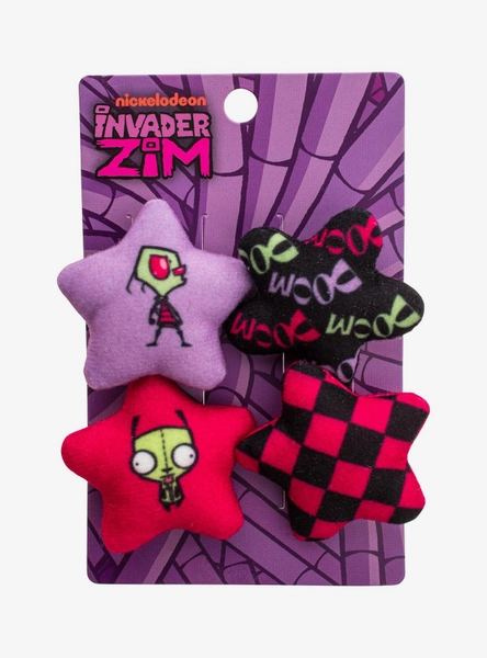 Invader Zim Star Plush Hair Clip Set