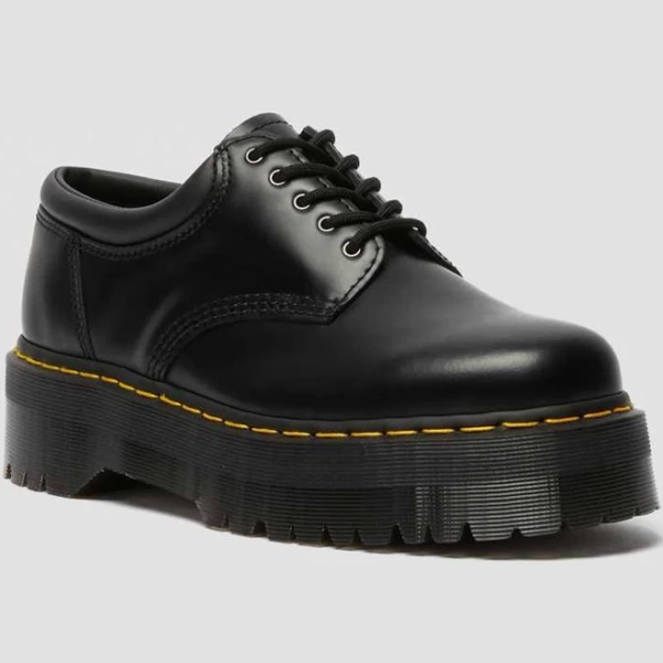 Dr. Martens, 8053 Leather Platform Casual Shoes in Black, Size 11