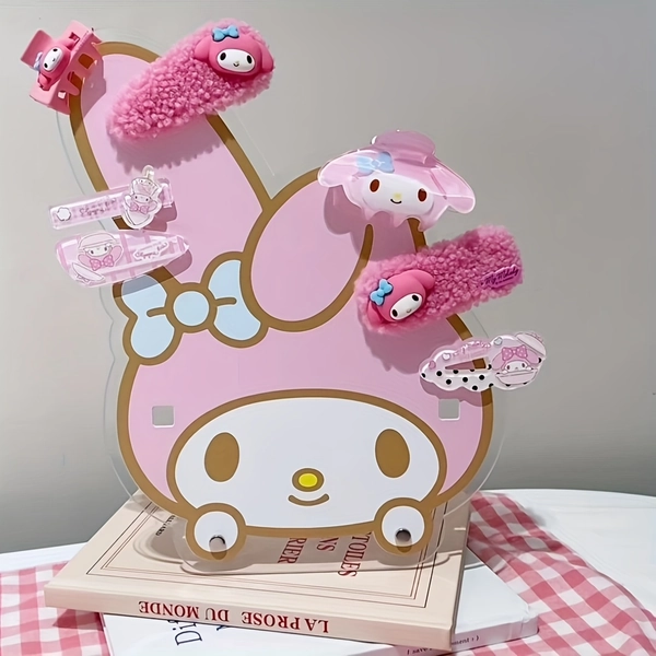 Sanrio Desktop Glasses Holder, Back to School Melody, Hello Kitty, Yugui Dog, Kulomi Stylish Stand, Hairpin Storage for The Nightstand, Table Decor, Gifts for Holidays, Birthday Presents, Home Desk And Drawer Organizer