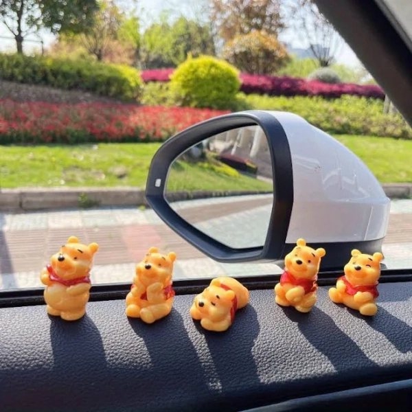 Pooh car accessories, Winning pooh items clearance A Set of 5 Figures Tabletop Ornaments Car Decorations Car, Car accessories, Interior Ornaments