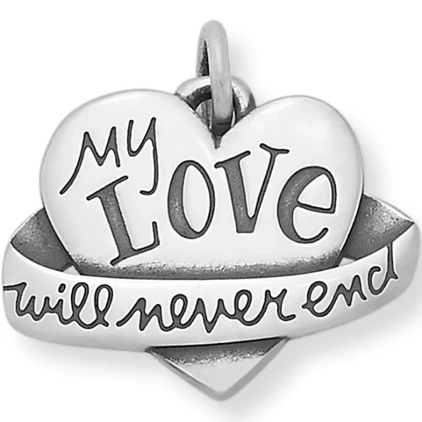 James Avery Sterling Silver My Love Will Never End Heart Charm