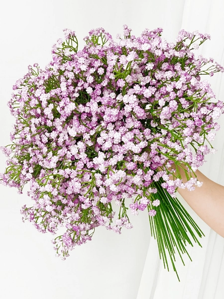 1pc/3pcs/6pcs Purple Artificial Baby's Breath Flowers, Multi-Stem Design, Realistic Baby's Breath Flower Bouquet, Suitable For Home Decor, Tabletop Arrangement, Vase Filler DIY, Wedding Party Event Decoration, Room Decor