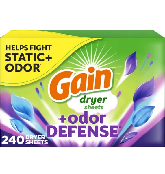 Gain + Odor Defense Dryer Sheets