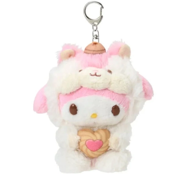 My Melody Fluffy Squirrel Plush Keychain