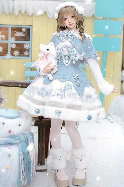 Rolling Snowballs Classic Lolita Dress, Cape and Top Wear