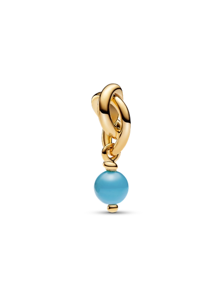 December Turqoise Blue Eternity Circle Dangle Charm