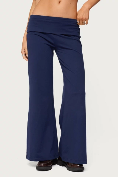 Edikted Petite Wide Leg Fold Over Pants