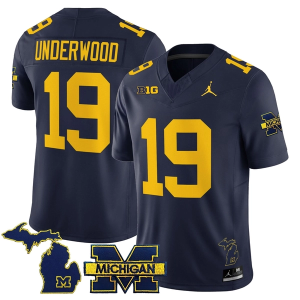 Michigan Wolverines 2025 Vapor Limited Jersey – All Stitched – Navy – Bryce Underwood Jersey