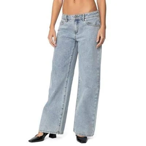 Edikted Low Rise Wide Leg Jeans