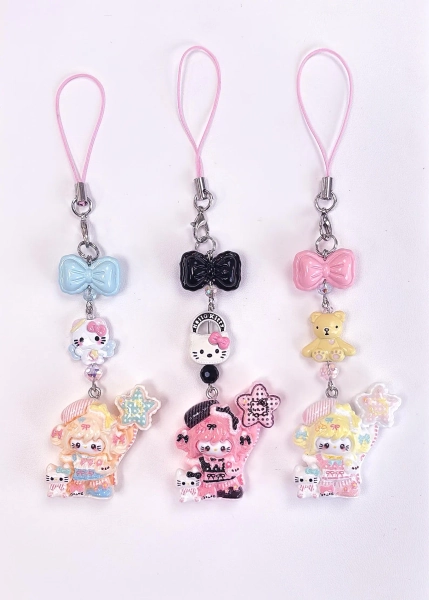 Harajuku style fashion kitty handmade phone/bag charms