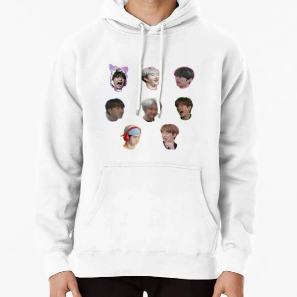 Stray Kids Funny Faces Pullover Hoodie