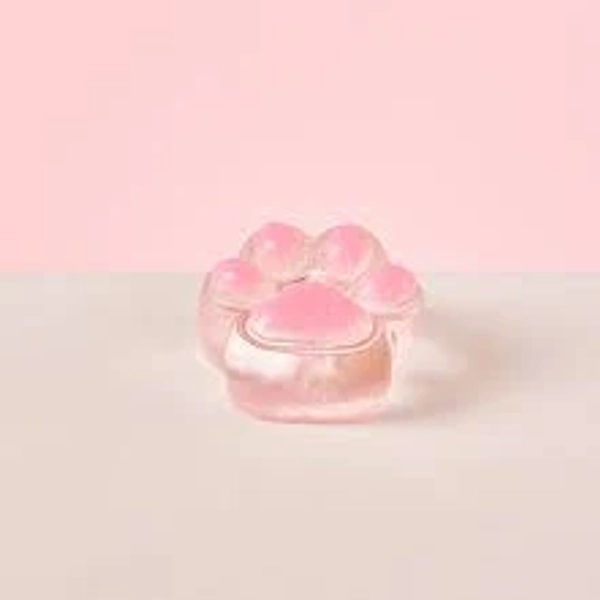Taba Squishy Handmade Transparent-pink Cat Paws