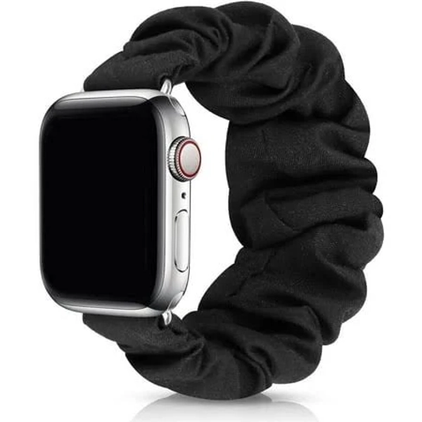 Band Compatible with Apple Watch Scrunchie Elastic Wristband Replacement Strap for Women iWatch Series8 7 6 5 4 3 2 SE for