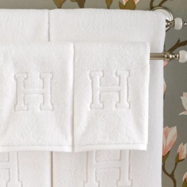 Auberge Monogrammed Letter Towel Collection