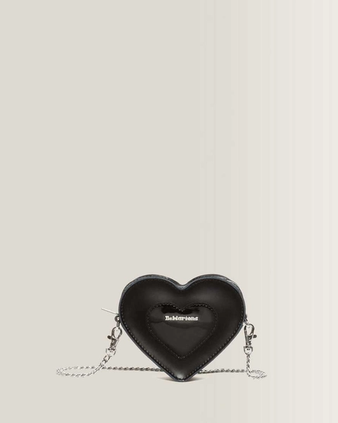 DR MARTENS Mini Heart Shaped Kiev &amp; Patent Leather Bag