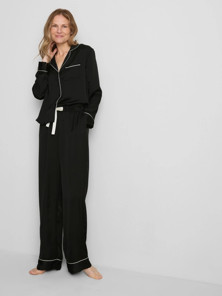 Satin Piped Boyfriend Pyjama Set