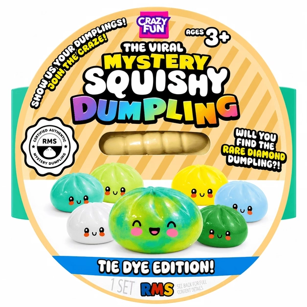 RMS Crazy Fun Mystery Squishy Tie Dye Dumpling Stress Ball, 1pc - Walmart.com