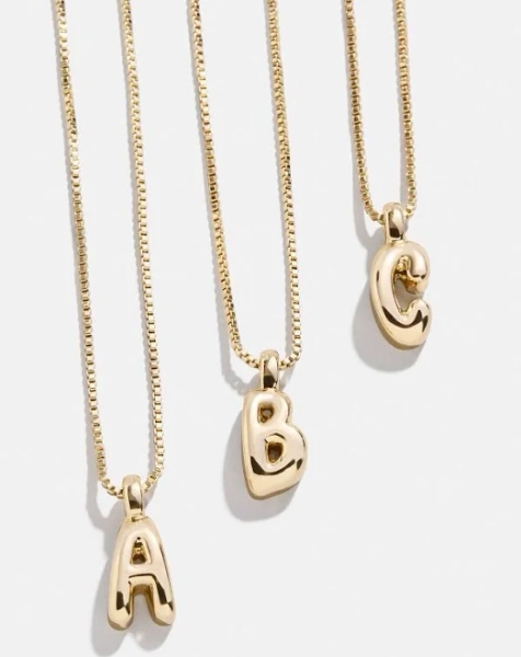 BaubleBar Gwen Mini Bubble Initial Necklace