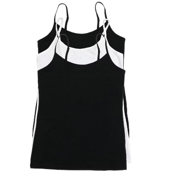 Felina Adjustable Camisole Tank Top - Premium Micro Modal Womens Tank Tops - Soft, Breathable, and Versatile Undergarment (Black White, Medium)