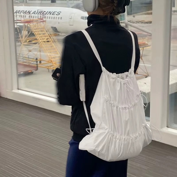 White Drawstring Women Backpack Sports Backpack Lightweight Nylon Waterproof Fitness Bag Class Bags for Girl Designer Bags Sac - AliExpress 1524