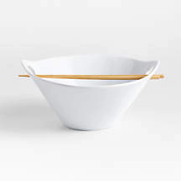 Kai 11" Noodle Bowl with Chopsticks + Reviews | Crate & Barrel
