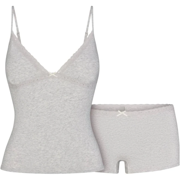 SKIMS Women's Lace Cami Top And Boy Short Set
