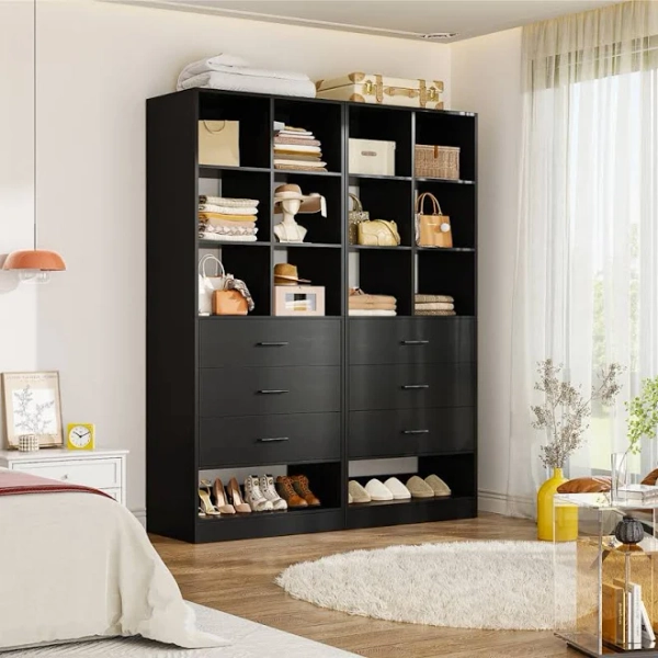 Latitude Run 47.2” Freestanding Wardrobe Partition Closet System