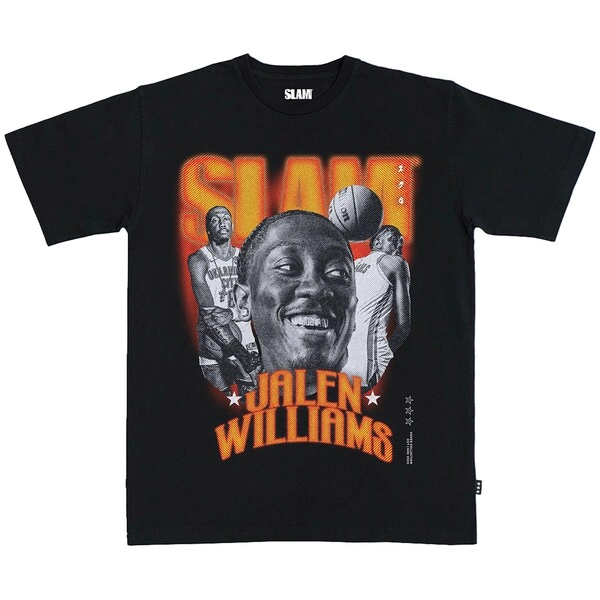 Unisex Oklahoma City Thunder Jalen Williams SLAM Black  Slam Remix Heavyweight T-Shirt