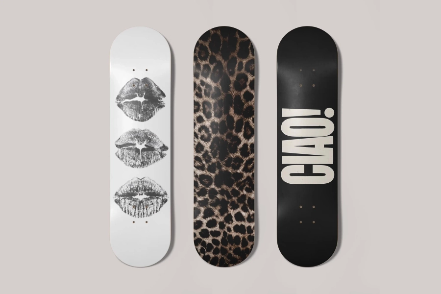 Leopard Print Stockholm Skateboard Deck Design Printable | Skateboard Wand Dekor, Skateboard Kunst Digitaler Download | Schlafzimmer/Wohnheim Dekor