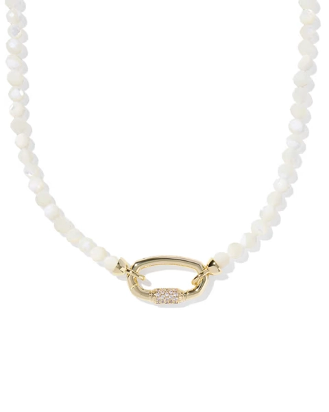 Emery Gold Beaded Strand Necklace
