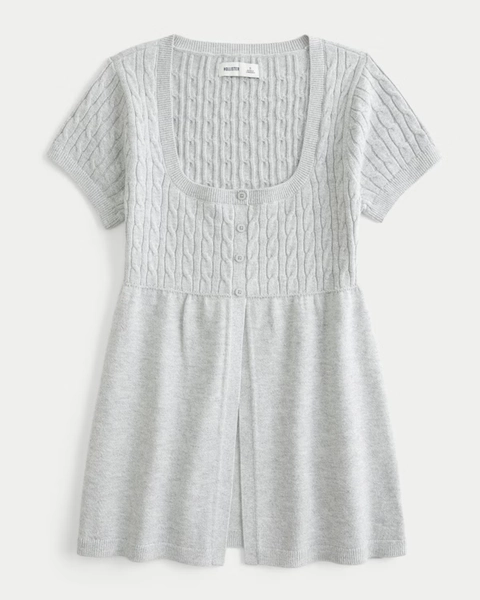 Short-Sleeve Flyaway Babydoll Top