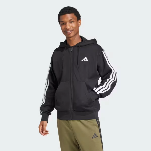 Essentials 3-Stripes Fleece Hoodie