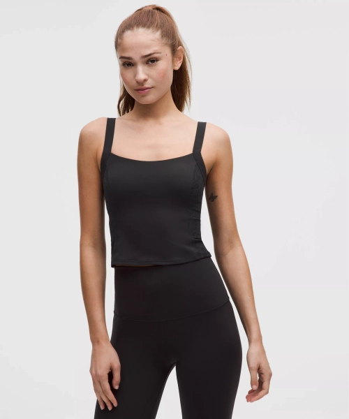 lululemon Align™ Lace-Panel Tank Top *Light Support, B/C Cup - Black - XXS