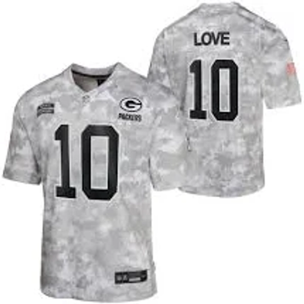 Green Bay Packers Nike 2024 Salute To Service Jersey - Love - Youth