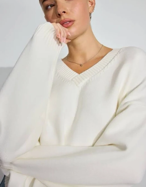 Garage Women's V-Neck Oversized Sweater