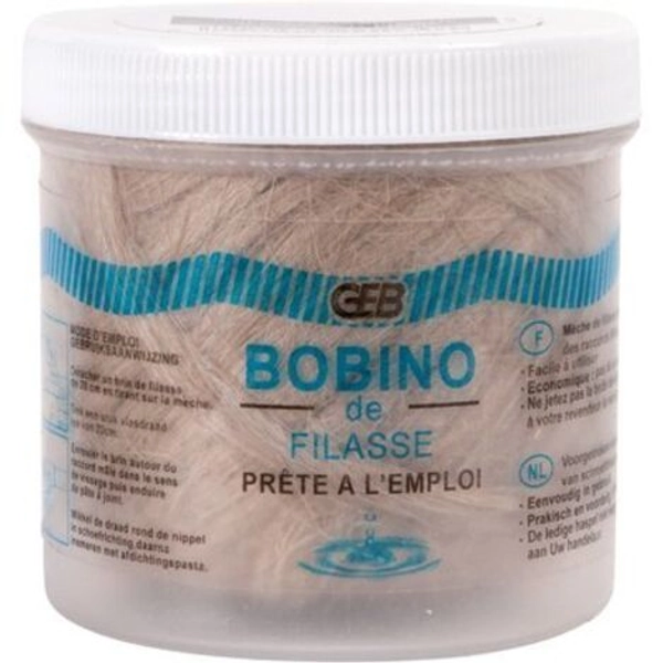 Filasse de lin peigné GEB complément de pâte à joint pour raccords filetés métal 80g