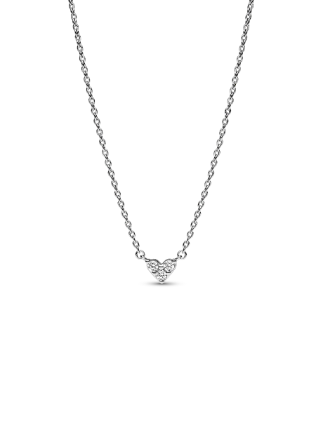 Triple Stone Heart Collier Necklace