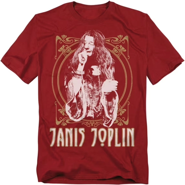 Janis Joplin T-Shirt Janis Gold Frame Unisex Graphic Tee For Men & Women