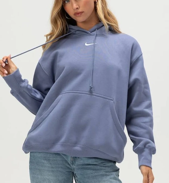 Nike Sportswear Phoenix Fleece Womens Oversized Hoodie - Medium Blue - Size: Small