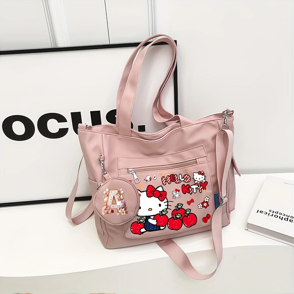Sanrio for hello kitty Crossbody Bag with for hello kitty Face - Pastel Pink, Large Capacity Purse, Phone Pocket & Zipper Closure, Cute Sanrio Collectible Gift for s, Women, Teens - Everyday, Travel, School, Work Bag, Travel Accessory, Playful Design, Spacious Interior, Functional Purse, Women'S Fashion, Handbag For Women/girl
