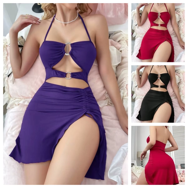 Pure Desire Sexy Babes V-neck Suspender Hip-wrapped Dress Women's Summer Hollow Backless Unique Chic Hip-wrapped Short Skirt - AliExpress 200000345