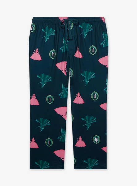 Wicked Elphaba and Glinda Allover Print Women's Plus Size Sleep Pants - BoxLunch Exclusive
