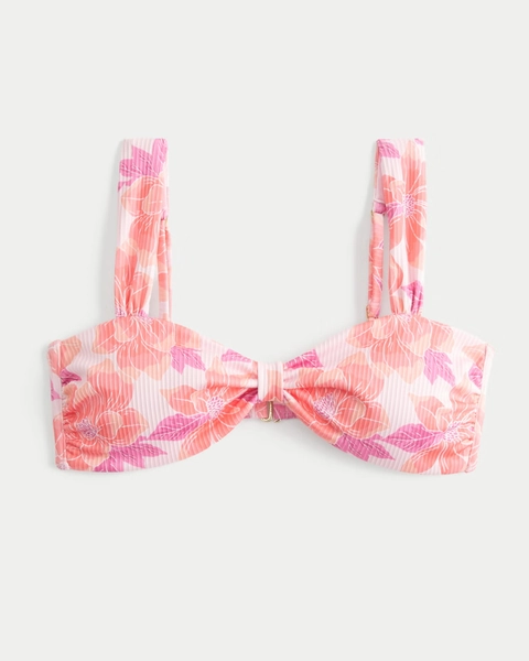 Ribbed Sweetheart Scoop Bikini Top