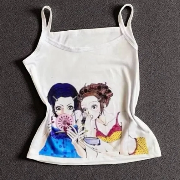 Y2K Anime Print Camisole Tank Top