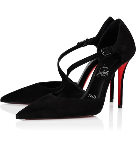 Christian Louboutin Miss Ziggyta Suede Stiletto Pumps