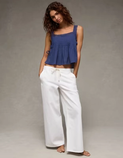 AE Side-Tie Lace Trim Cami