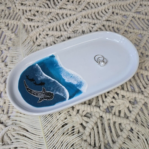 Trinket Tray - Beach/ocean Inspired | Whale Shark Lover Decor Gift | Ocean Home Decor | Beach Bathroom Tray | Beach Customised Gift - Etsy