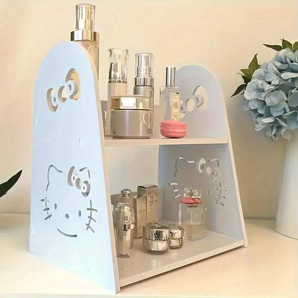 1pc Authorized By Sanrio for hello kitty for cinnamoroll for kuromi Bookshelf Desktop Bookshelf Tilted Mini Bookshelf For Desk Tabletop Bookshelf For Magazine CD Tiny Bookshelf And Storage Rack In Living Room Office Home