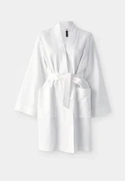 KIMONO SHORT WAFFLE - Badjas - white